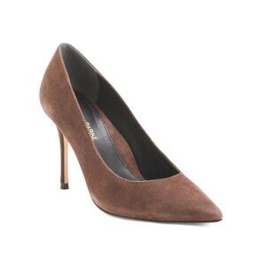 MARION PARKE Chocolate Made In Brazil Suede Classic 85 Pumps